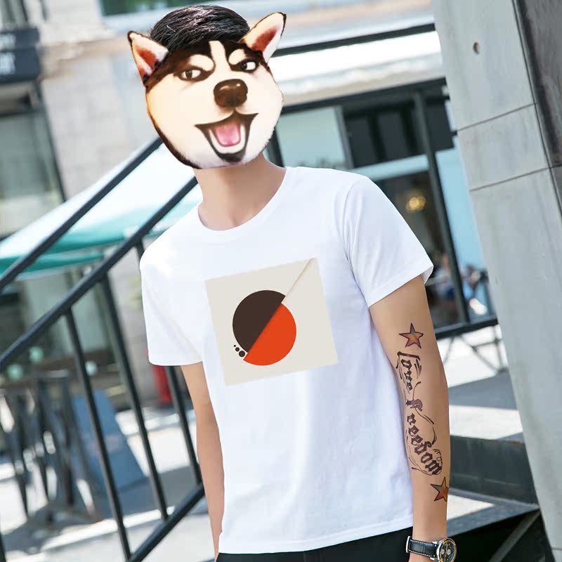 玛雅传奇夏季短袖t恤男圆领韩版潮流男士大码宽松半袖上衣yxq026