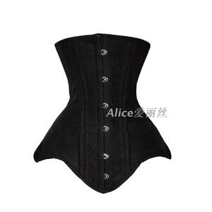 黑色长款美体束腰钢骨束身衣 婚纱女腰封紧身内衣外穿corset1385