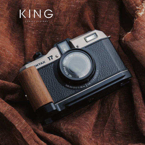 【KING】适用宾得PENTAX 17原木把手复古木制手柄电池盖底座套装