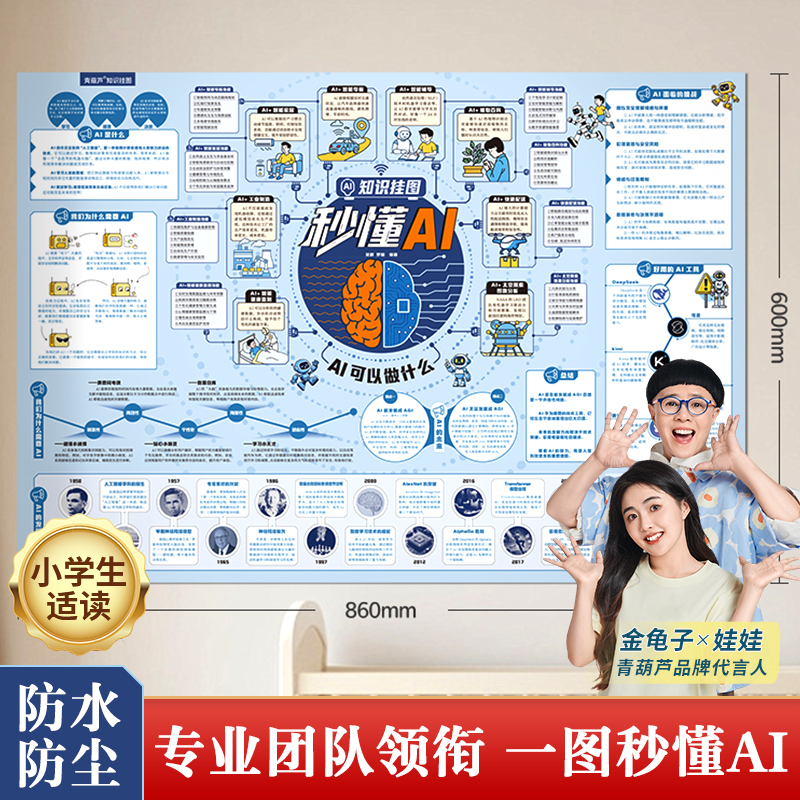 秒懂AI知识挂图中小学生科普书