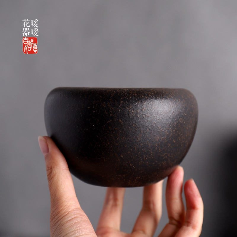 宜兴紫砂复古小号小圆钵盆