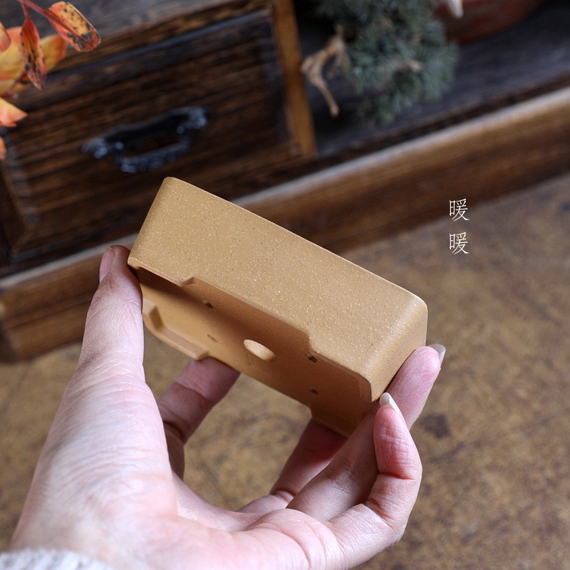 『直角小长方』暖暖精选紫砂微型花盆盆景掌中宝假山菖蒲四色可选