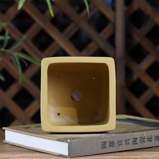 『一颗印正方盆』苏兵款精品紫砂花盆盆景盆绿植原矿段泥手工刻u.