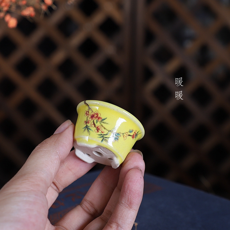精品釉盆微型迷你多肉绿