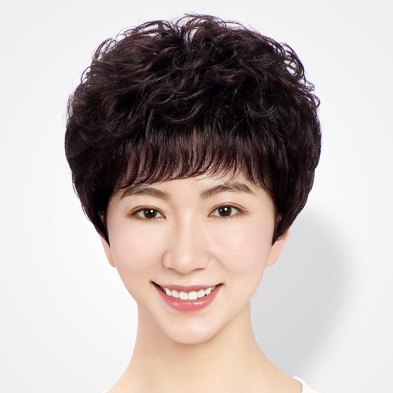 新款中老年时尚假发妈妈女士轻薄