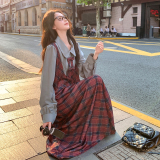 【现货】假两件拼接连衣裙2559-P145-K218，女装连衣裙，柏妮丝绮