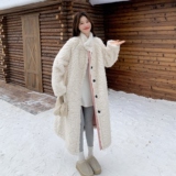 【新款】双面穿粉色皮毛一体2583-P265-K398，女装派克服，柏妮丝绮