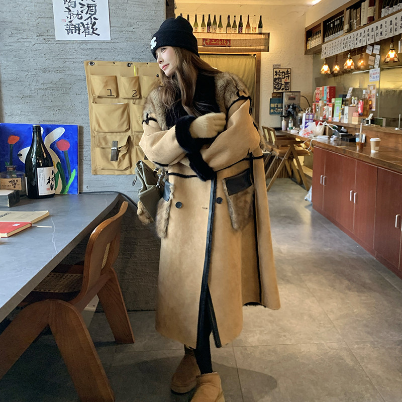 【现货】超重工皮毛一体长款外套2471-P325-K488,女装派克服,柏妮丝绮