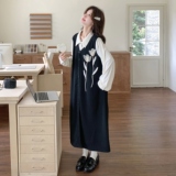 【现货】立体花朵假两件衬衫连衣裙2603-P145-K238，女装连衣裙，柏妮丝绮