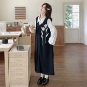 新款 2603 首发 立体花朵假两件衬衫 连衣裙 P145 K238