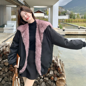 【新款】两面穿大翻领派克服 2576-黑P265-K398图片