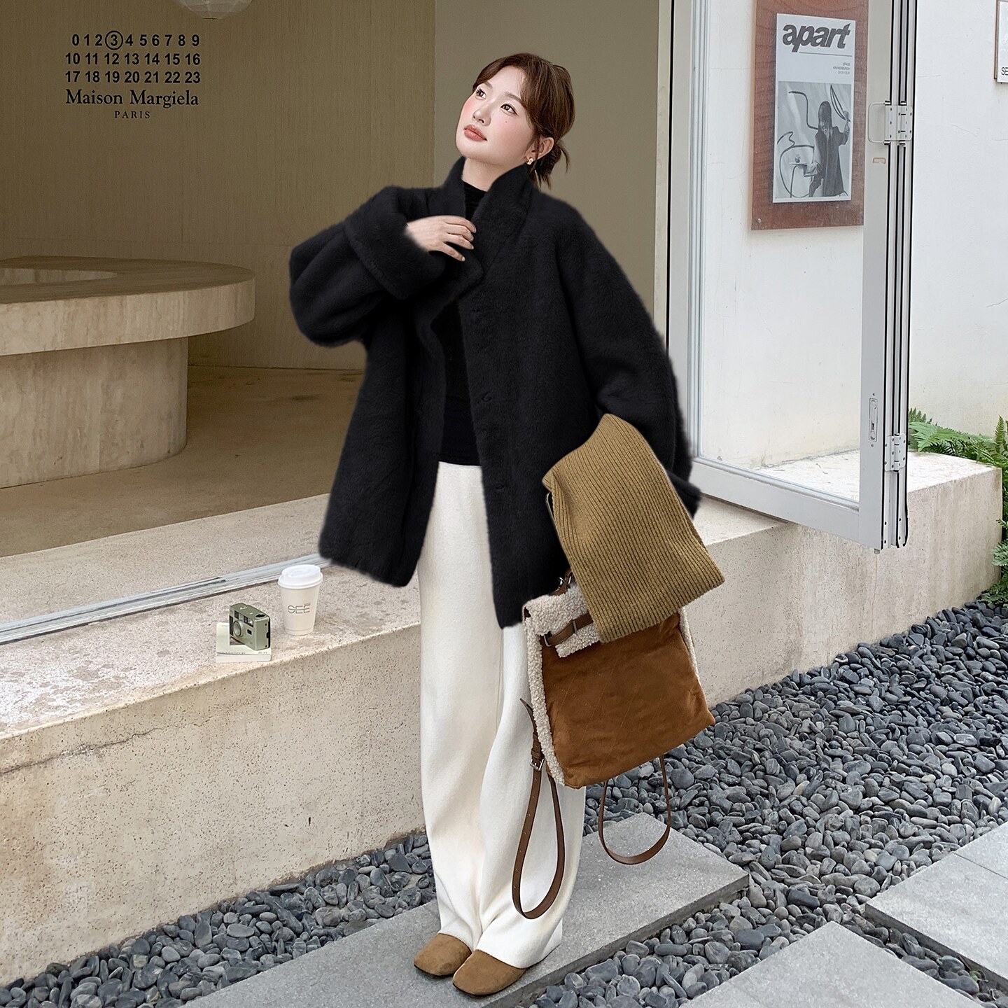 【新款】简约环保皮草皮毛一体外套2568-P185-K278,女装棉衣/棉服,柏妮丝绮