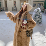 【出货中】保暖长款皮毛一体外套2587-P285-K428，女装派克服，柏妮丝绮