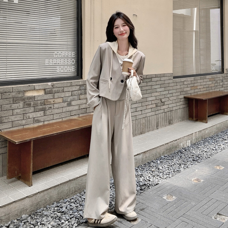 【现货】连帽西装套装两件套2555-P185-K268,女装西装,柏妮丝绮