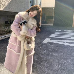 【新款】加厚长款皮毛一体外套 2588-P285-K428图片