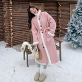 【新款】双面穿粉色皮毛一体2583-P265-K398，女装派克服，柏妮丝绮