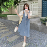 【新款】牛仔假两件拼接连衣裙2C060-2632-P145-K238，女装连衣裙，柏妮丝绮