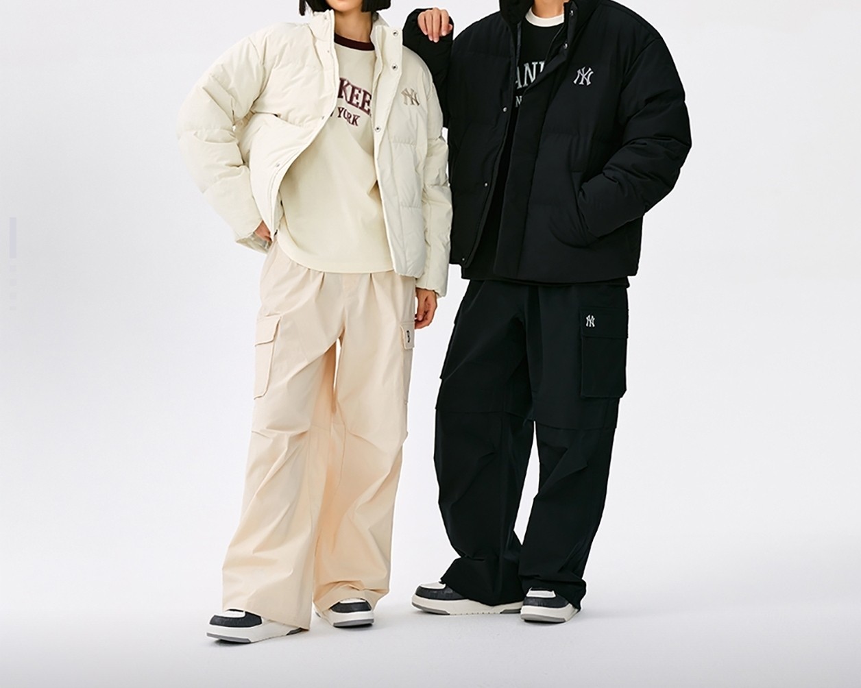 MLB正品男女同款运动休闲保暖羽绒服外套3ADJM1256-50BKS-50CRD