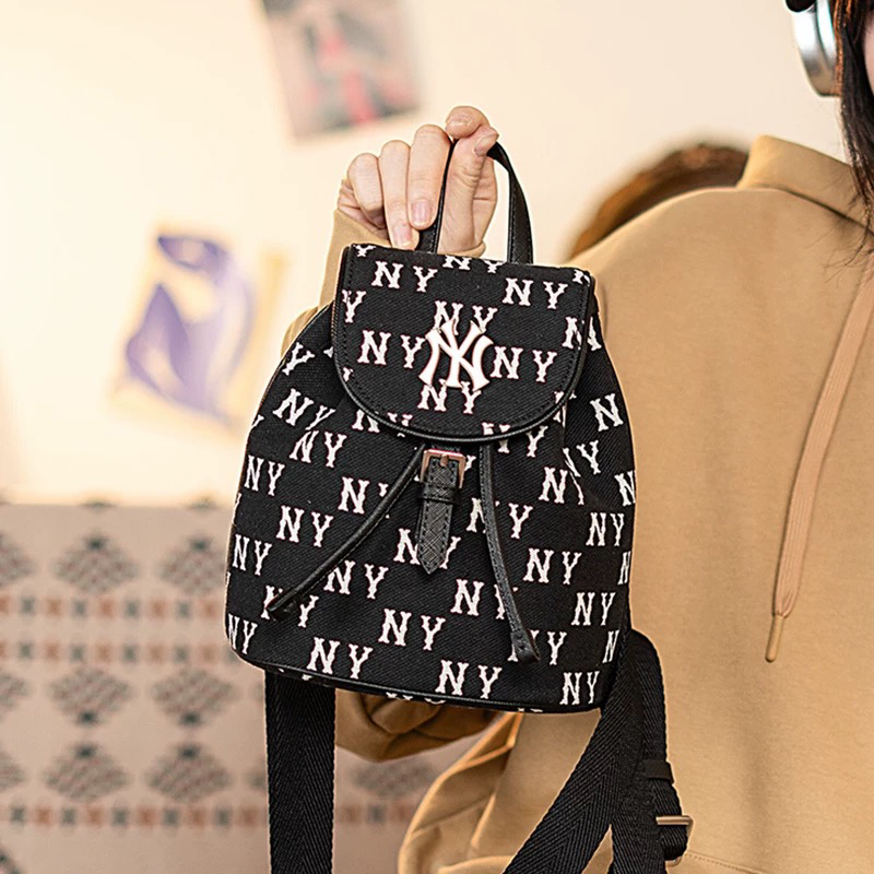 MLB双肩包情侣款运动包复古老花休闲包旅行背包3ABKS014N-50BKS