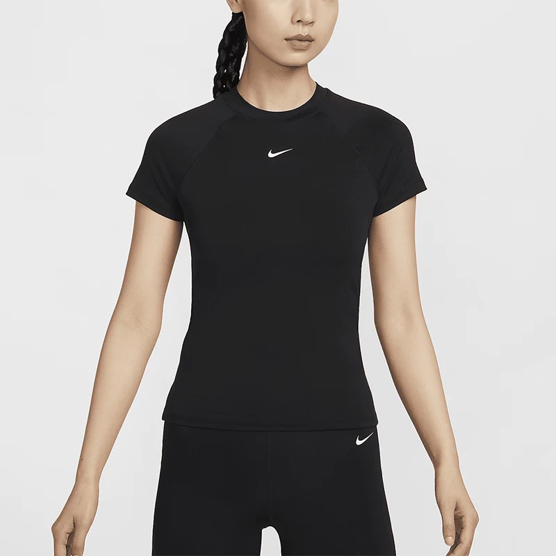 nike耐克夏季女子运动训练修身简约休闲短袖T恤锐力FV7843-010