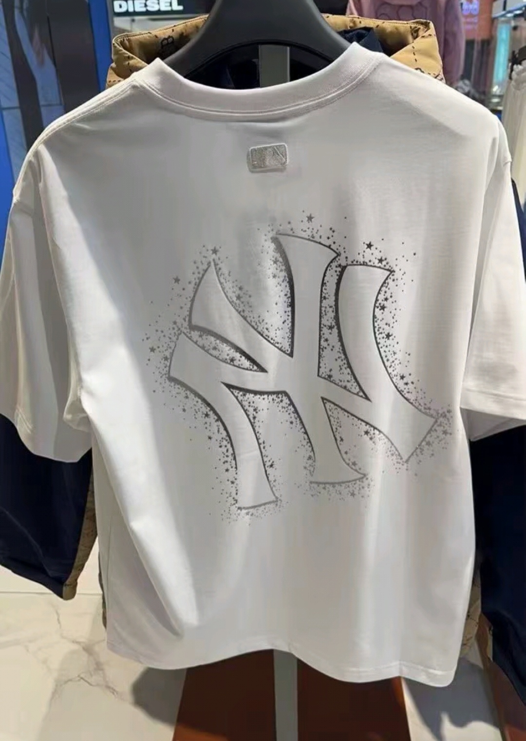 MLB正品25新款男女情侣运动休闲短袖圆领时尚T恤3ATST0153-50WHS