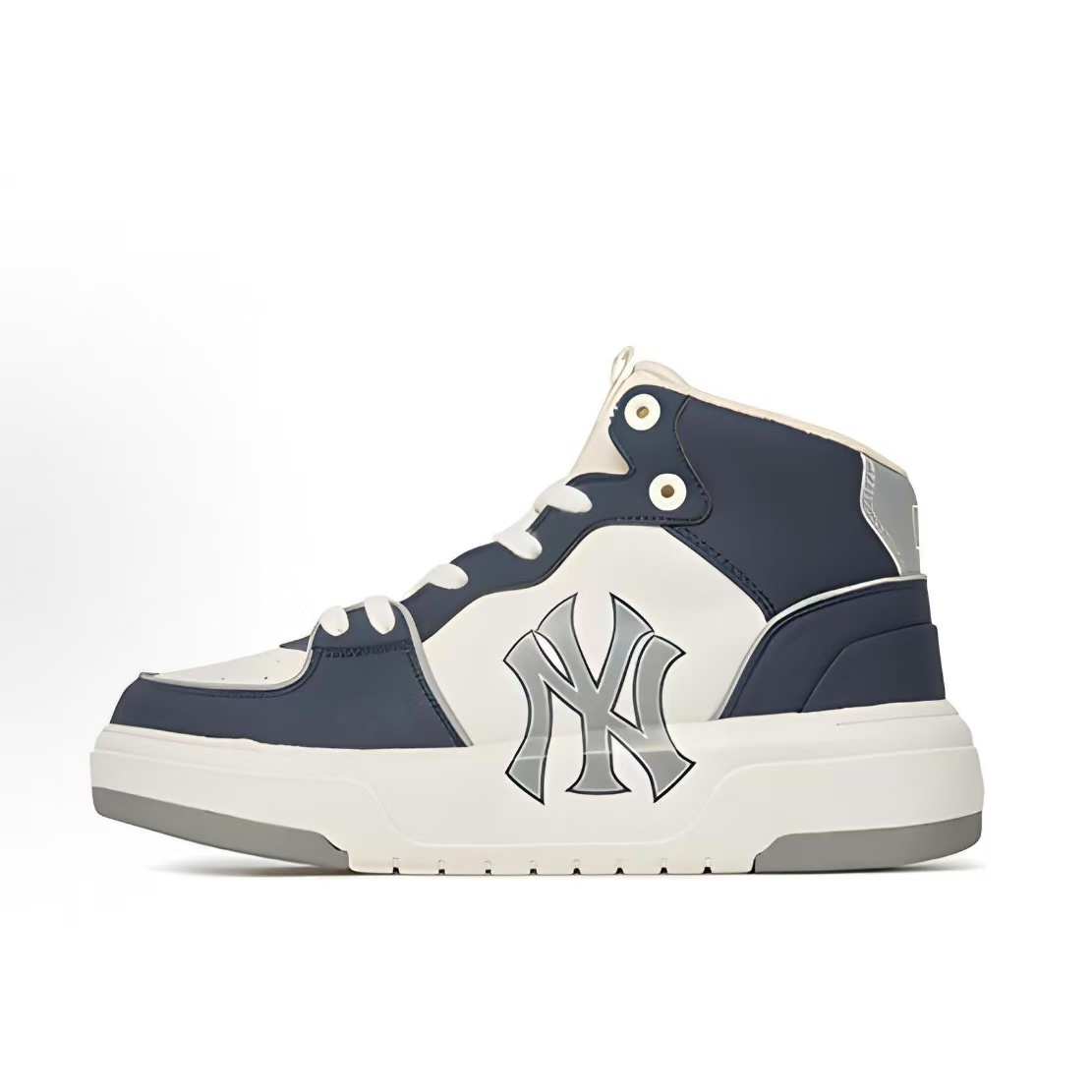 MLB厚底鞋男女鞋复古白绿休闲鞋轻便保暖休闲鞋3ASXCB12N-50NYD