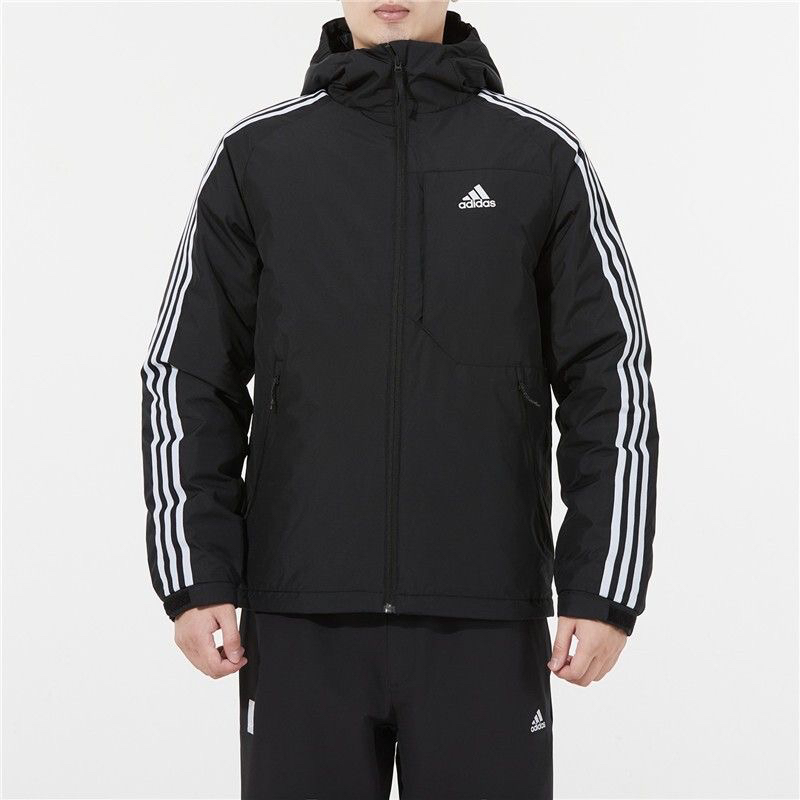 Adidas阿迪达斯羽绒服男2022新款运动保暖外套连帽夹克H23080