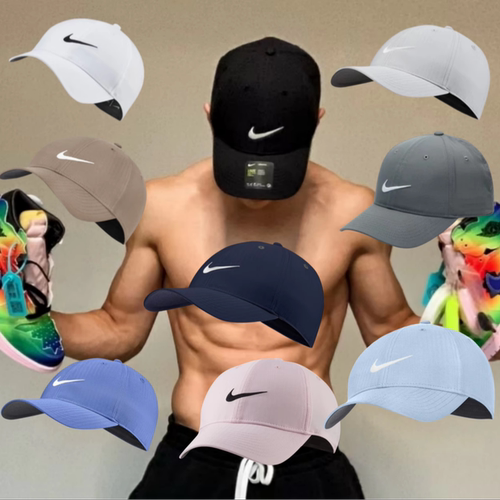 Nike  Legacy91 高尔夫 拼接刺绣棒球帽 男女 白色黑标多色BV1076