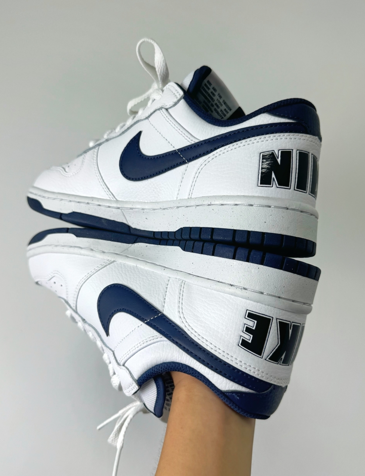 Nike 正品 Dunk Low米白藏青色低帮复古运动休闲板鞋355152-140