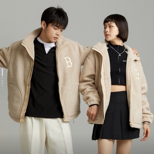运动休闲保暖棉服羊羔绒外套3AFDB0626 男女同款 43BGS 正品 MLB