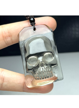 天然水晶头骨吊坠男女款挂件饰品礼物时尚百搭个性潮流