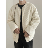 1110-YU079-P125韩版简约菱格小香棉衣男薄款圆领外套，男装棉衣，星座1110