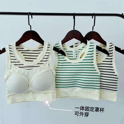 固定胸垫健身运动背心