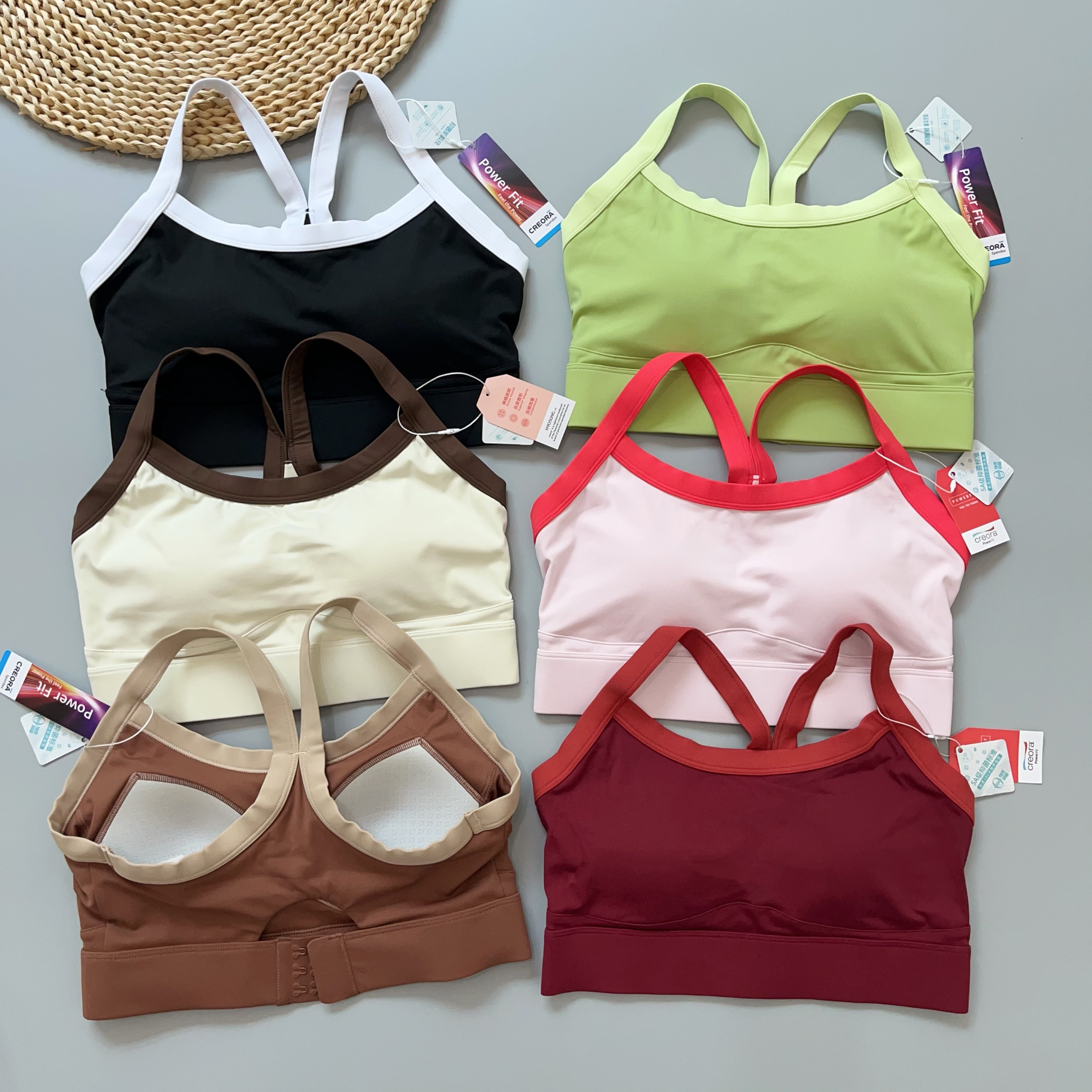 速干防震撞色Y字美背运动文胸瑜伽内衣健身背心高强度bra大胸外穿