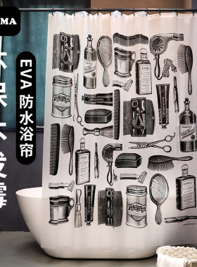 默玛EVA浴帘防水加厚防霉卫生间浴帘浴帘布隔断帘浴帘淋浴化妆师