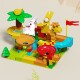 儿童大颗粒积木桌益智拼图3到6岁拼装 玩具男女孩早教启蒙轨道滚珠
