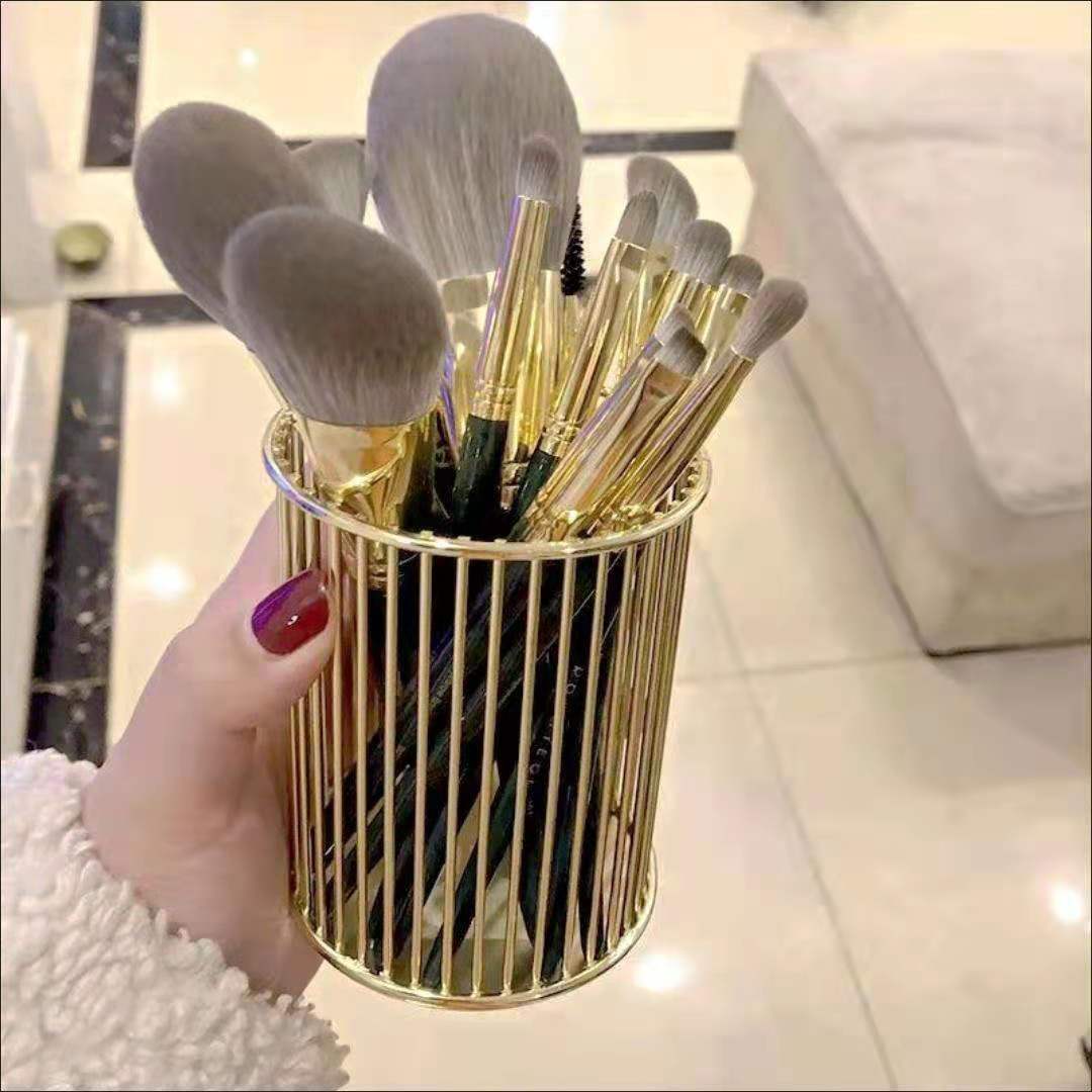 珍珠收纳筒化妆刷收纳桶博通