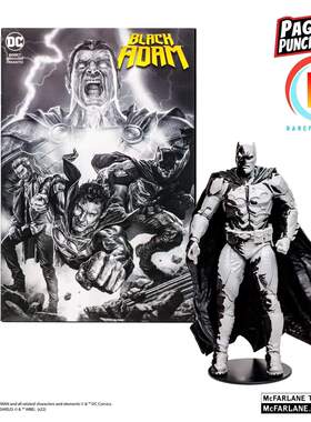 正版McFarlane 麦克法兰 漫画黑白蝙蝠侠 2022 SDCC 限定 连漫画