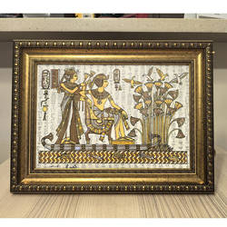 埃及树皮画装裱相框纸莎草画保护展示画框礼物摆台可定制任意尺寸