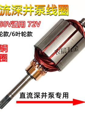 直流深井泵线圈电机转子48V60V72V1寸2寸900瓦1100瓦电动车潜水泵
