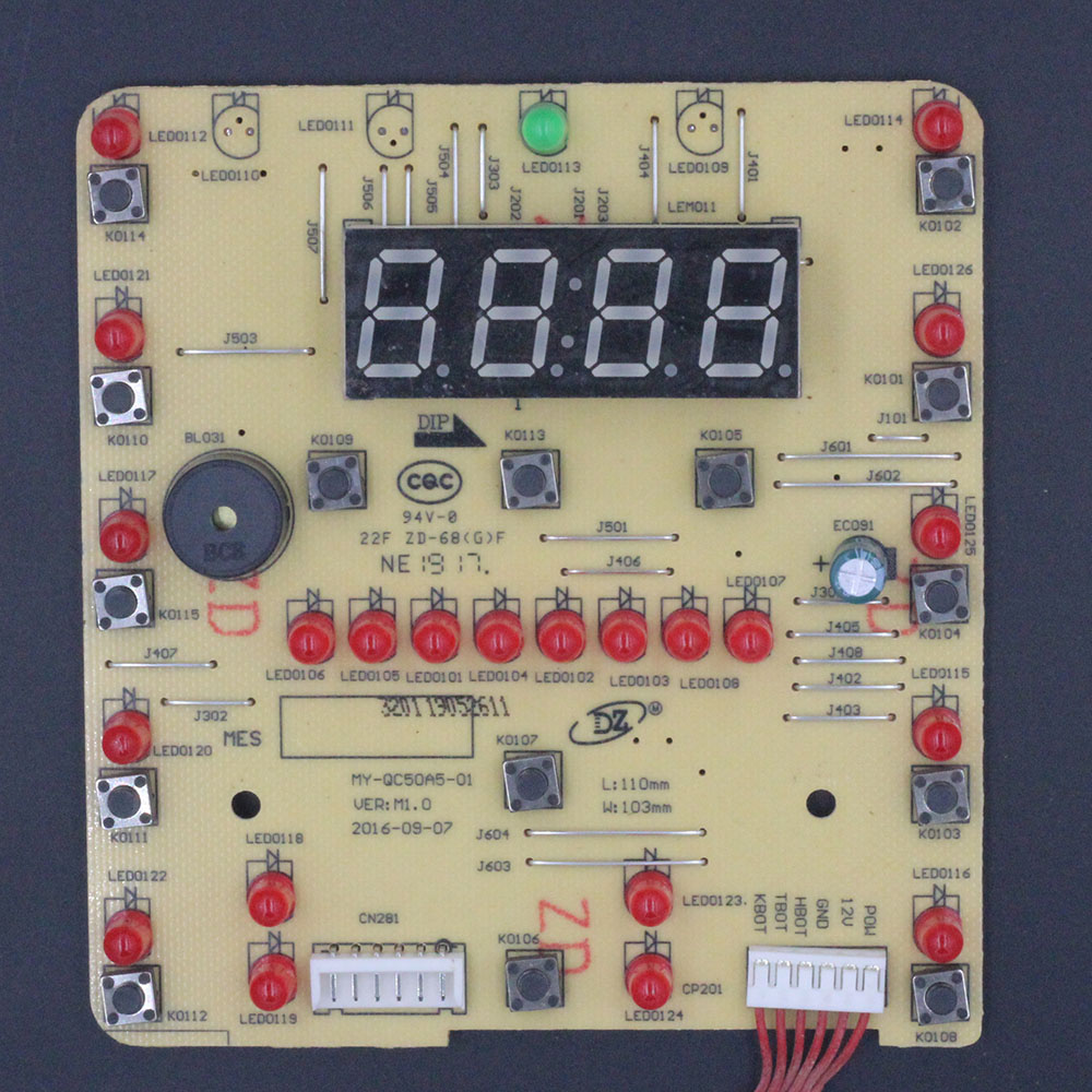 美的电压力锅 MY-QC50A5显示板按键板控制板灯板MY-QC50A5-01六线