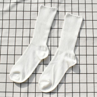柔软奶白堆堆袜中筒袜女袜日单勃肯鞋 搭配袜子甜美保暖日系