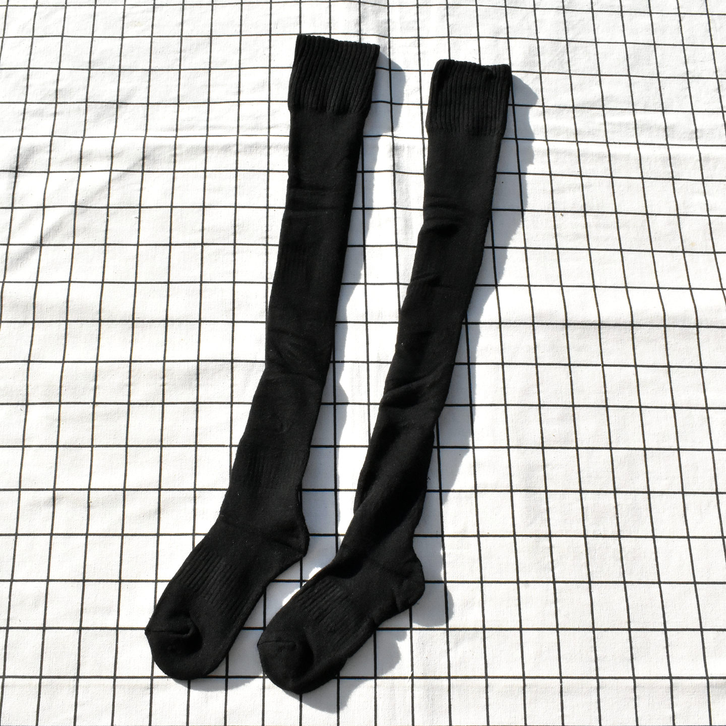 黑色毛圈长筒袜女毛巾袜过膝袜瘦腿袜显瘦保暖袜女袜