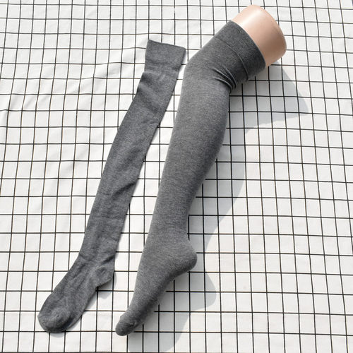 过膝袜女纯棉宽松口长筒袜