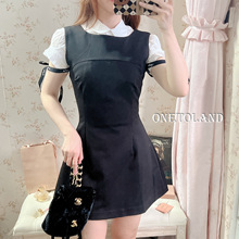 版型无敌fifi chachnil经典款 春秋罗马布修身显瘦无袖连衣裙龙心