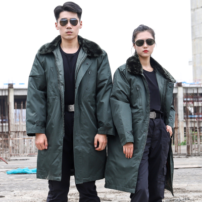 军绿棉大衣男冬季加厚长款保安大衣防寒服劳保棉袄棉服可拆卸内胆