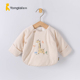 童泰秋冬季 3个月 新生儿夹棉加厚上衣婴儿男女宝宝保暖半背衣服0
