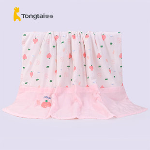 童泰夏季 110cm 宝宝纱布盖毯婴儿纯棉被子小孩子夏凉被空调被145