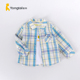 翻领格子衬衣小孩儿童外出衬衫 6岁 纯棉长袖 童泰男宝宝春秋季