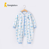 童泰春秋夏季 婴幼儿纯棉双层男女宝宝睡衣睡裙睡袍小孩子分腿睡袋